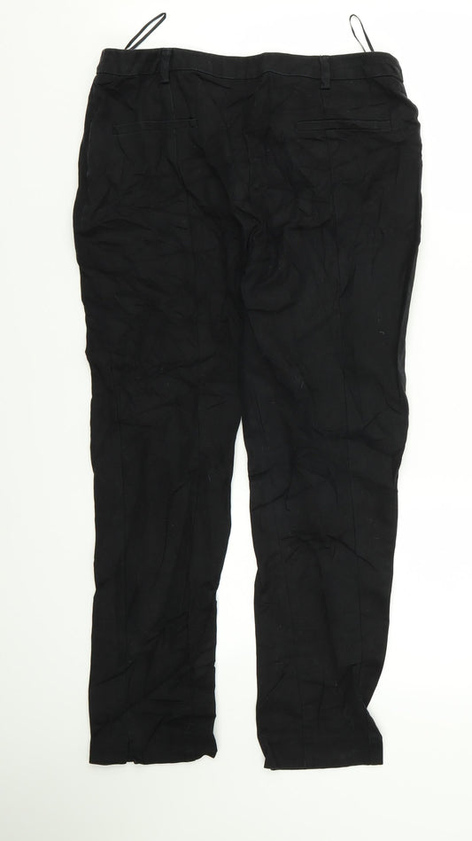 Oasis Womens Black Trousers Size 10 L23 in