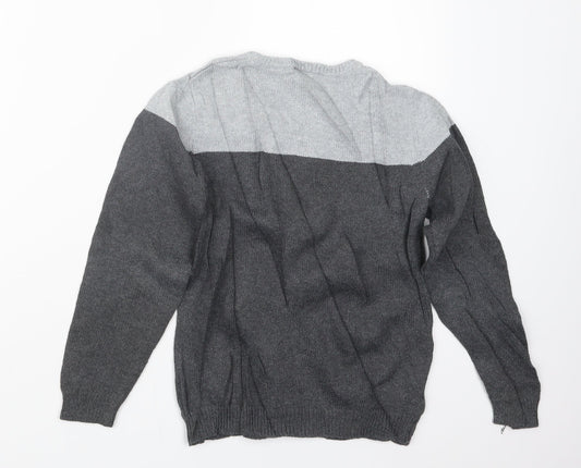 Samuel jr Boys Grey Knit Pullover Jumper Size 8 Years