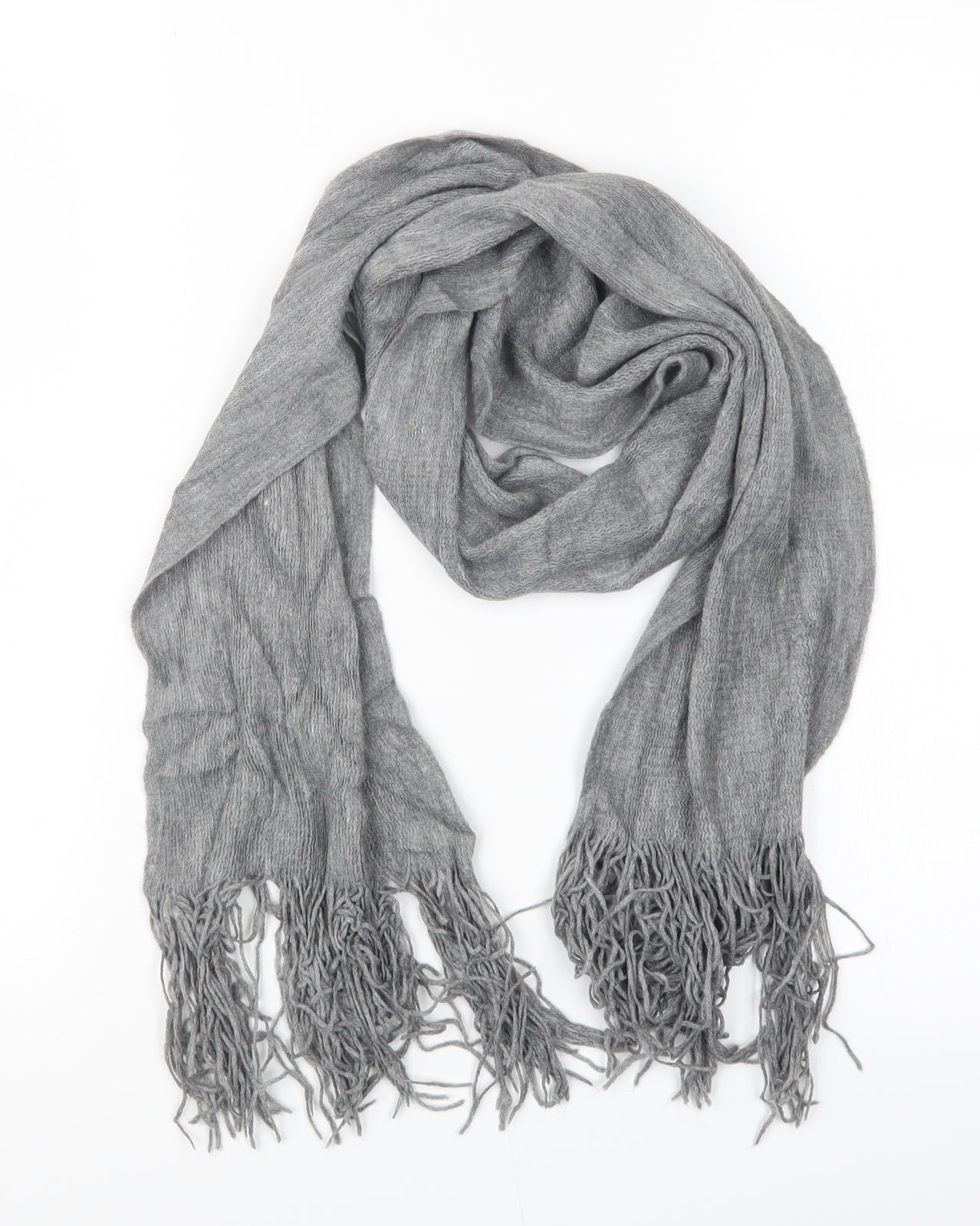 Preworn Womens Grey Knit Scarf