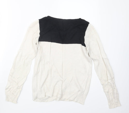 Dorothy Perkins Womens White Knit Pullover Jumper Size 10