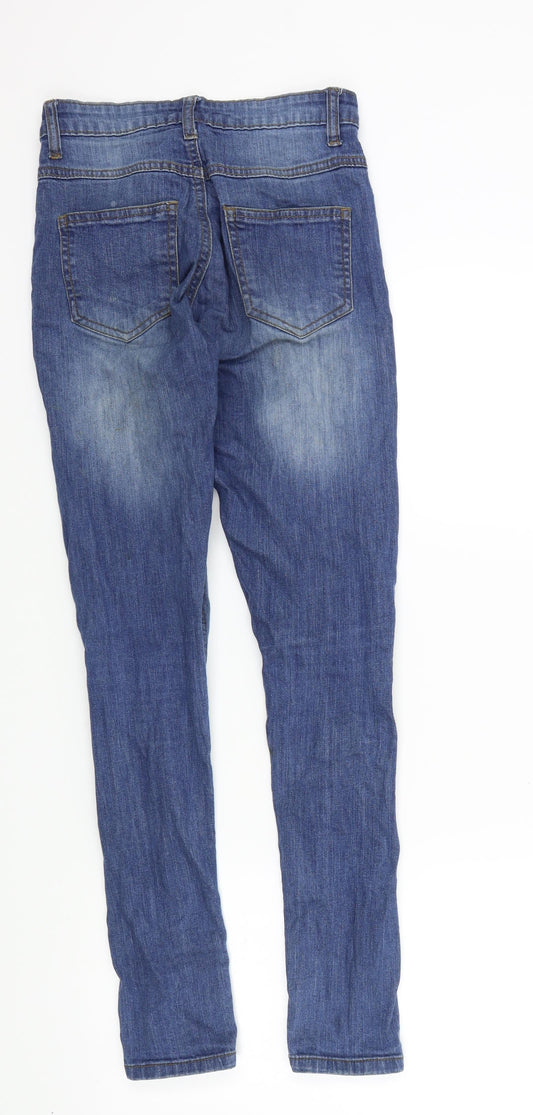 Blush Womens Blue Skinny Jeans Size S L27 in - Distressed
