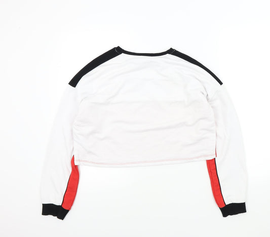 New Look Girls White Colourblock Pullover Jumper Size 14-15 Years