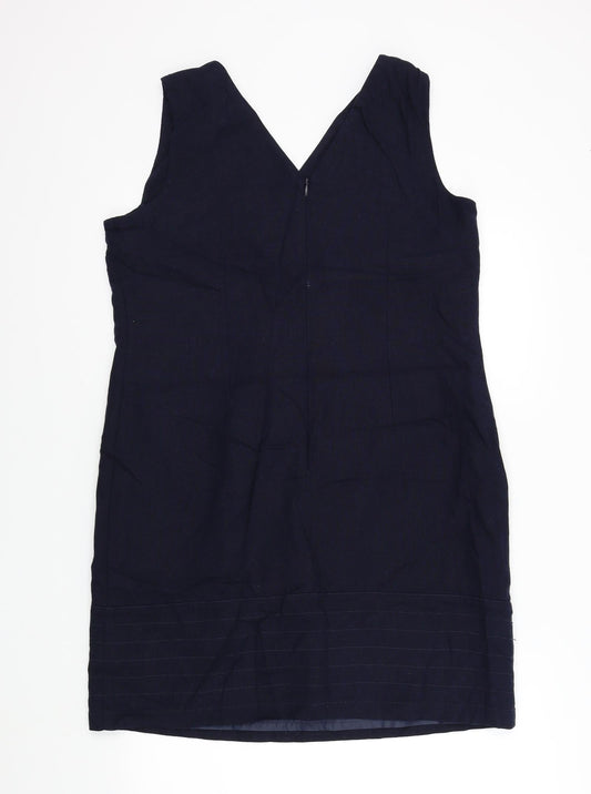 Peacocks Womens Blue Colourblock A-Line Size 14