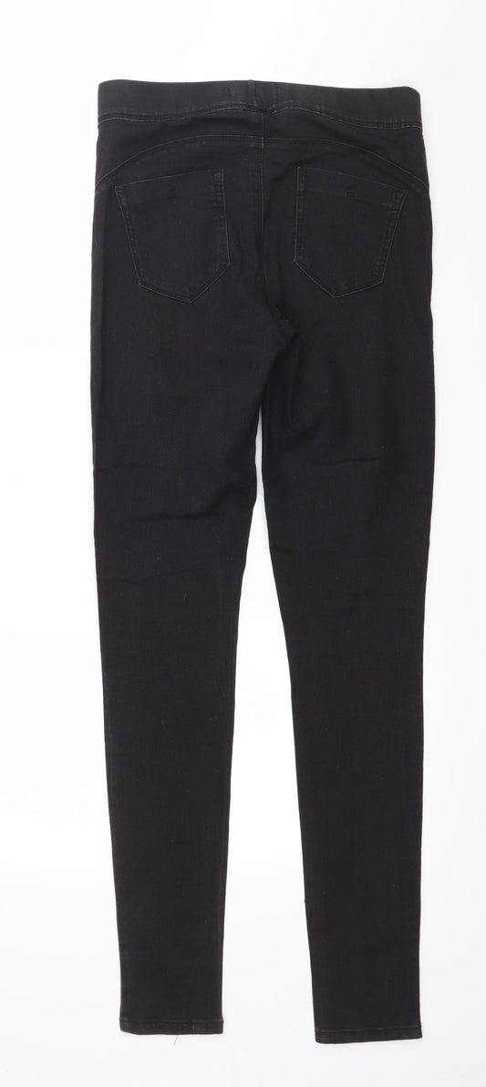 Denim & Co. Womens Black Denim Jegging Jeans Size 10 L31 in