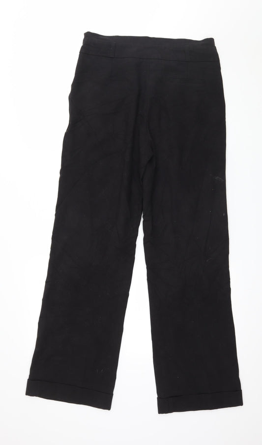 Topshop Womens Black Trousers Size 10 L31 in