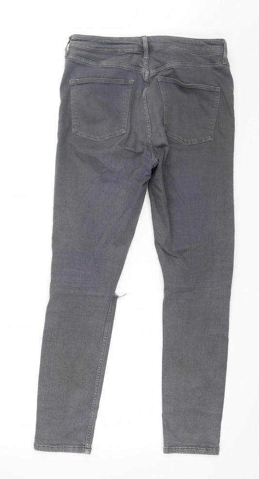 Topshop Womens Grey Denim Skinny Jeans Size 32 in L30 in