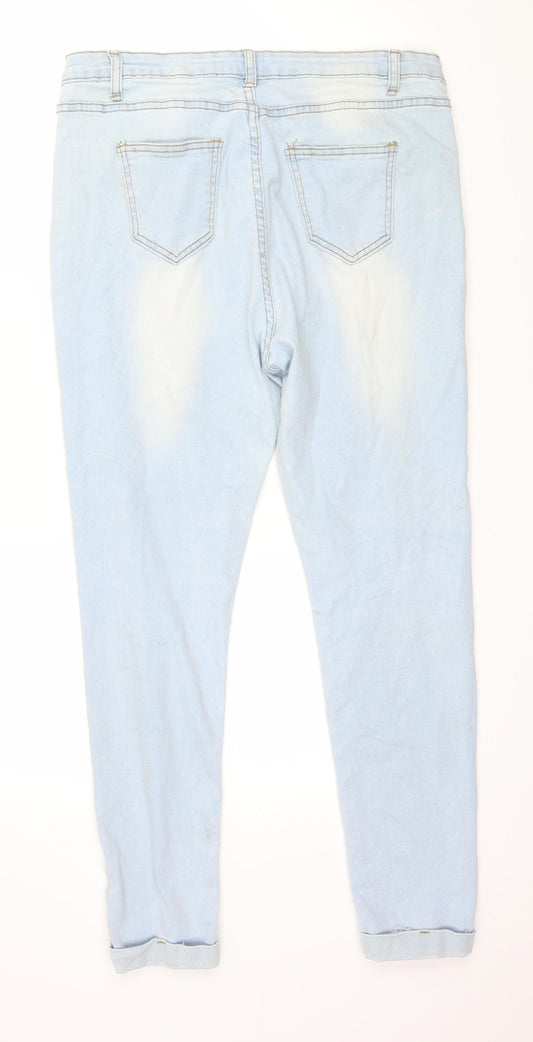 SheIn Womens Blue Denim Straight Jeans Size XL L27 in