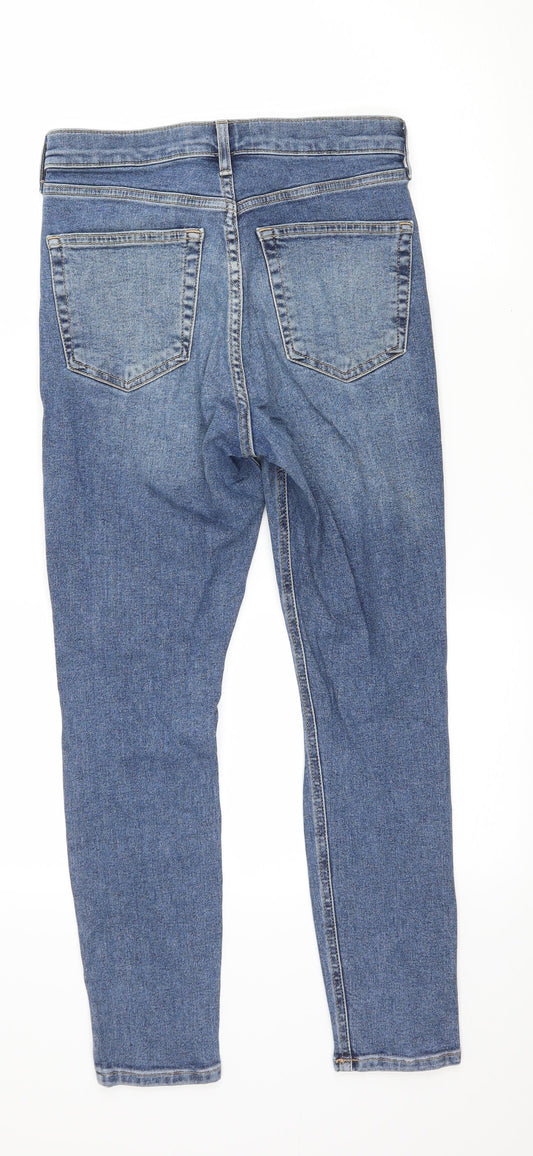 Topshop Womens Blue Denim Skinny Jeans Size 28 in L30 in