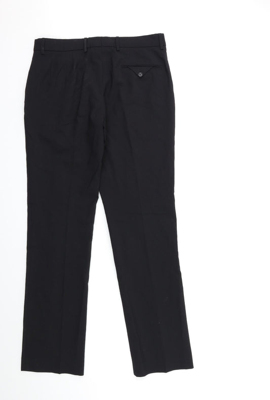 Preworn Womens Black Trousers Size 10 L31 in
