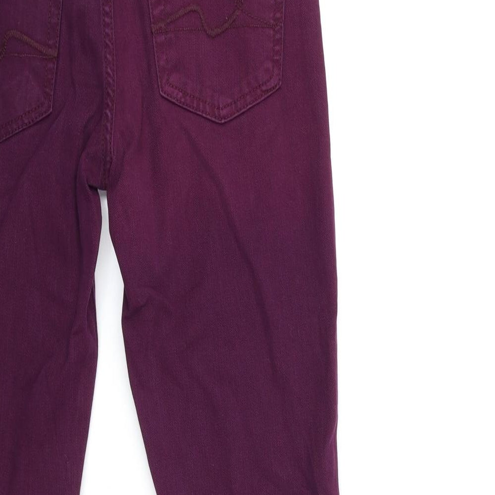 Preworn Womens Purple Denim Skinny Jeans Size 23 in L25 in