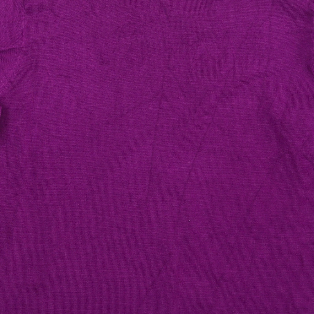 BM Collection Womens Purple Pullover Sweatshirt Size M