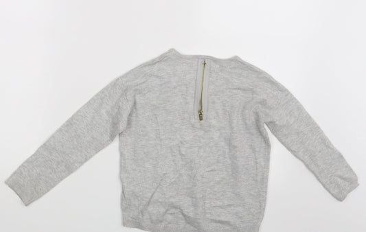 Zara Girls Grey Pullover Sweatshirt One Size