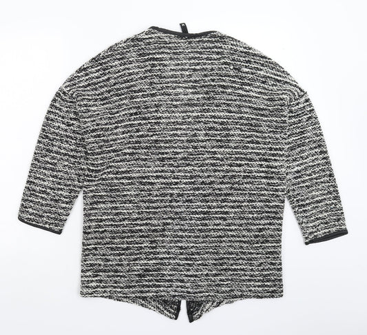 Divided Womens Grey Knit Jacket Coatigan Size M