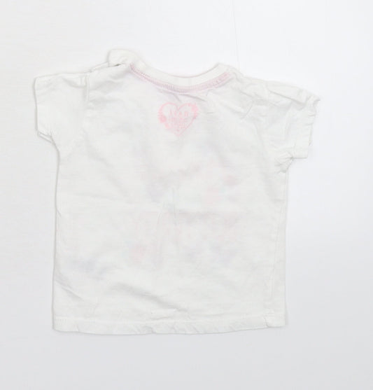 Primark Girls White Basic T-Shirt Size 6-9 Months