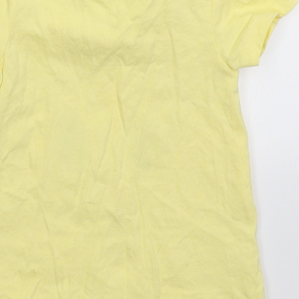 George Girls Yellow Basic T-Shirt Size 9-12 Months