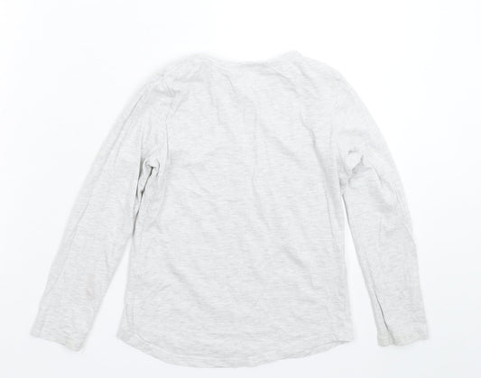 Matalan Girls Grey Basic T-Shirt Size 8-9 Years