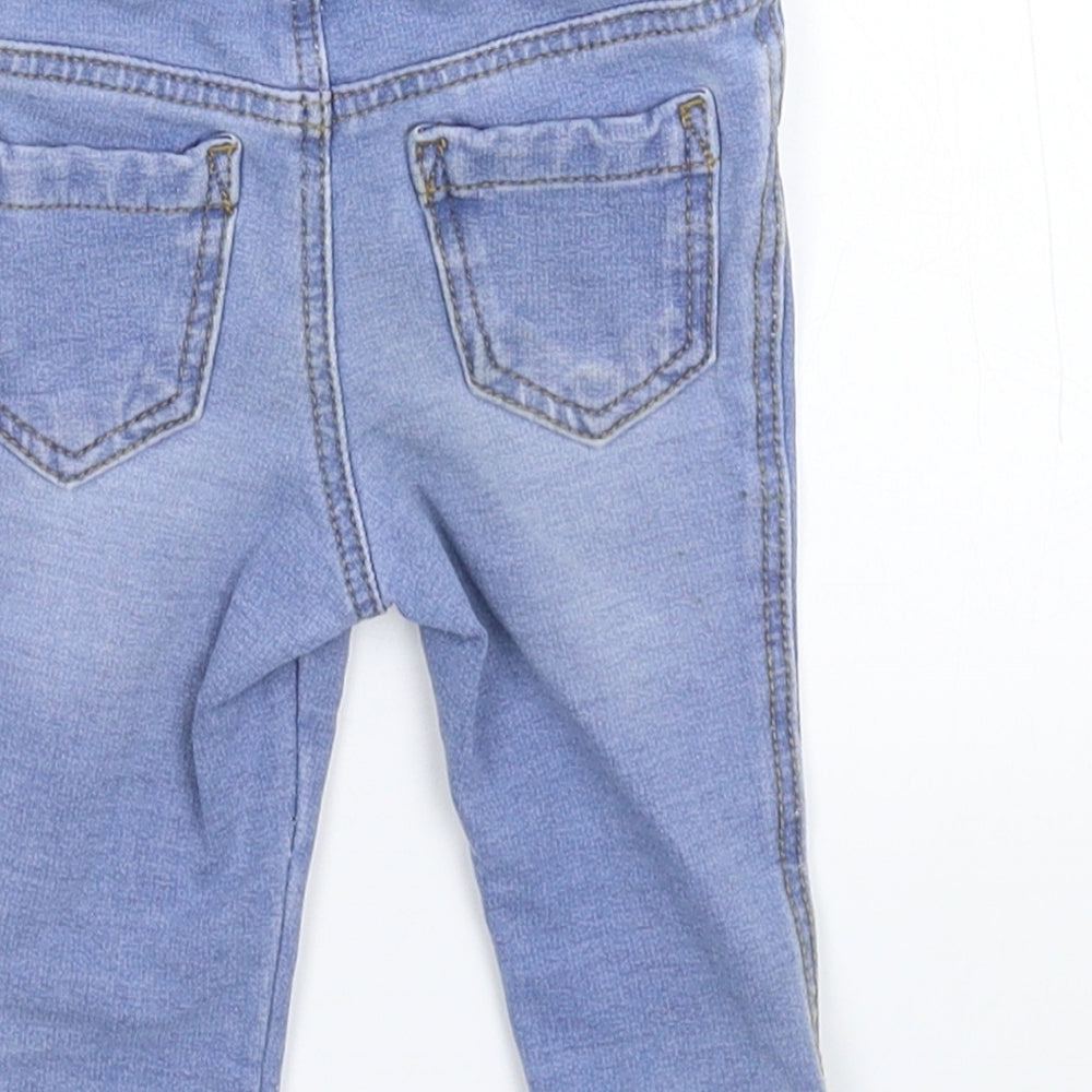 Denim & Co. Girls Blue Denim Capri Jeans Size 6-9 Months