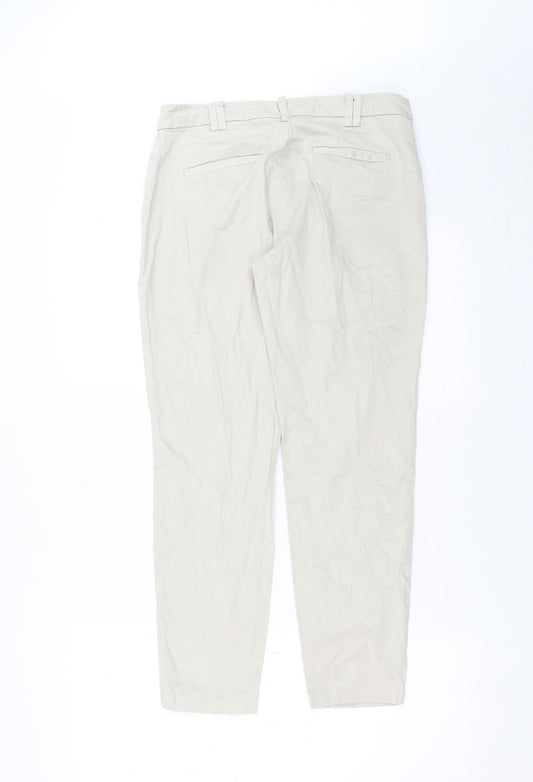Mango Womens Beige Trousers Size 10 L26 in