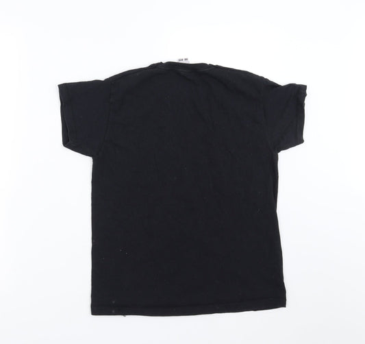 Fruit of the Loom Boys Black Basic T-Shirt Size 9-10 Years - ddmix