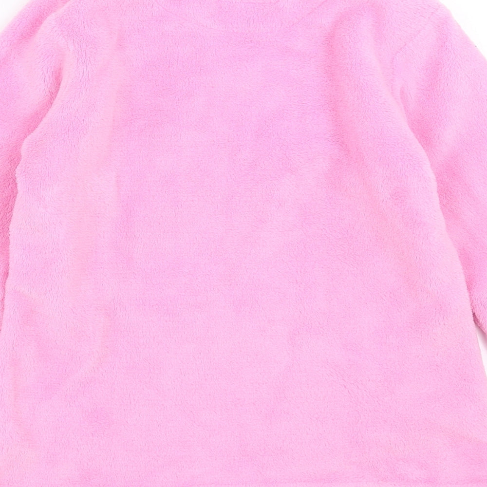 Primark Girls Pink Solid Fleece Top Pyjama Top Size 10-11 Years - Llama