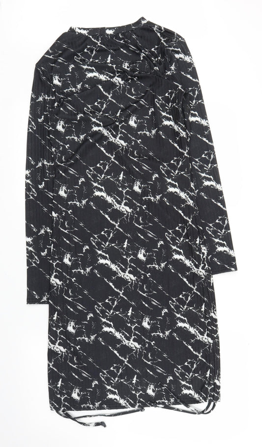 Vivichi Womens Black Tie Dye A-Line Size M