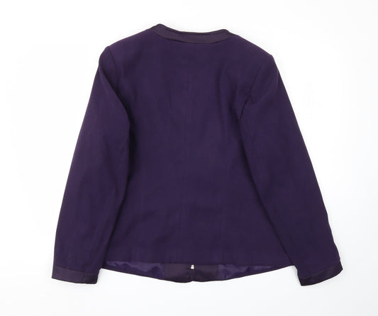 Bonmarché Womens Purple Jacket Blazer Size 18