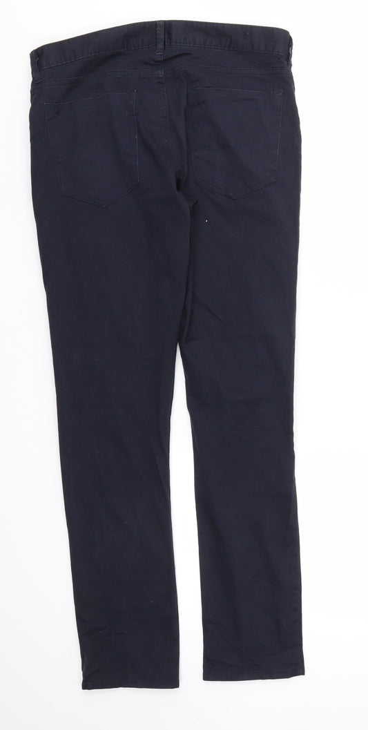 H&M Womens Blue Trousers Size 12 L30 in
