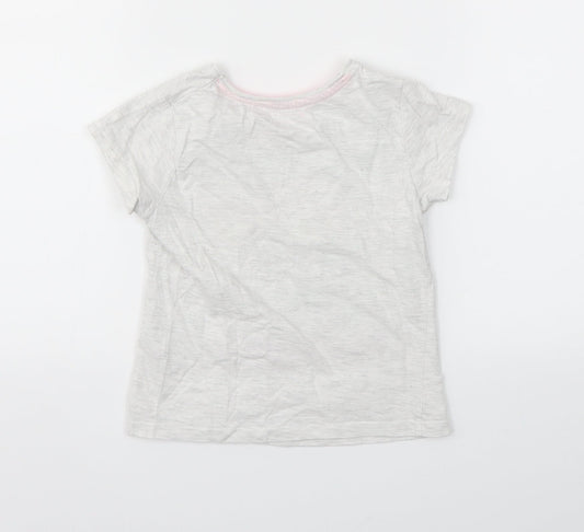 Primark Girls Grey Basic T-Shirt Size 4-5 Years
