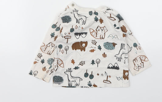 Nutmeg Boys White Animal Print Camisole T-Shirt Size 6-9 Months