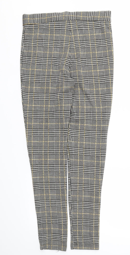 Select Womens Grey Check Trousers Size 8 L29 in