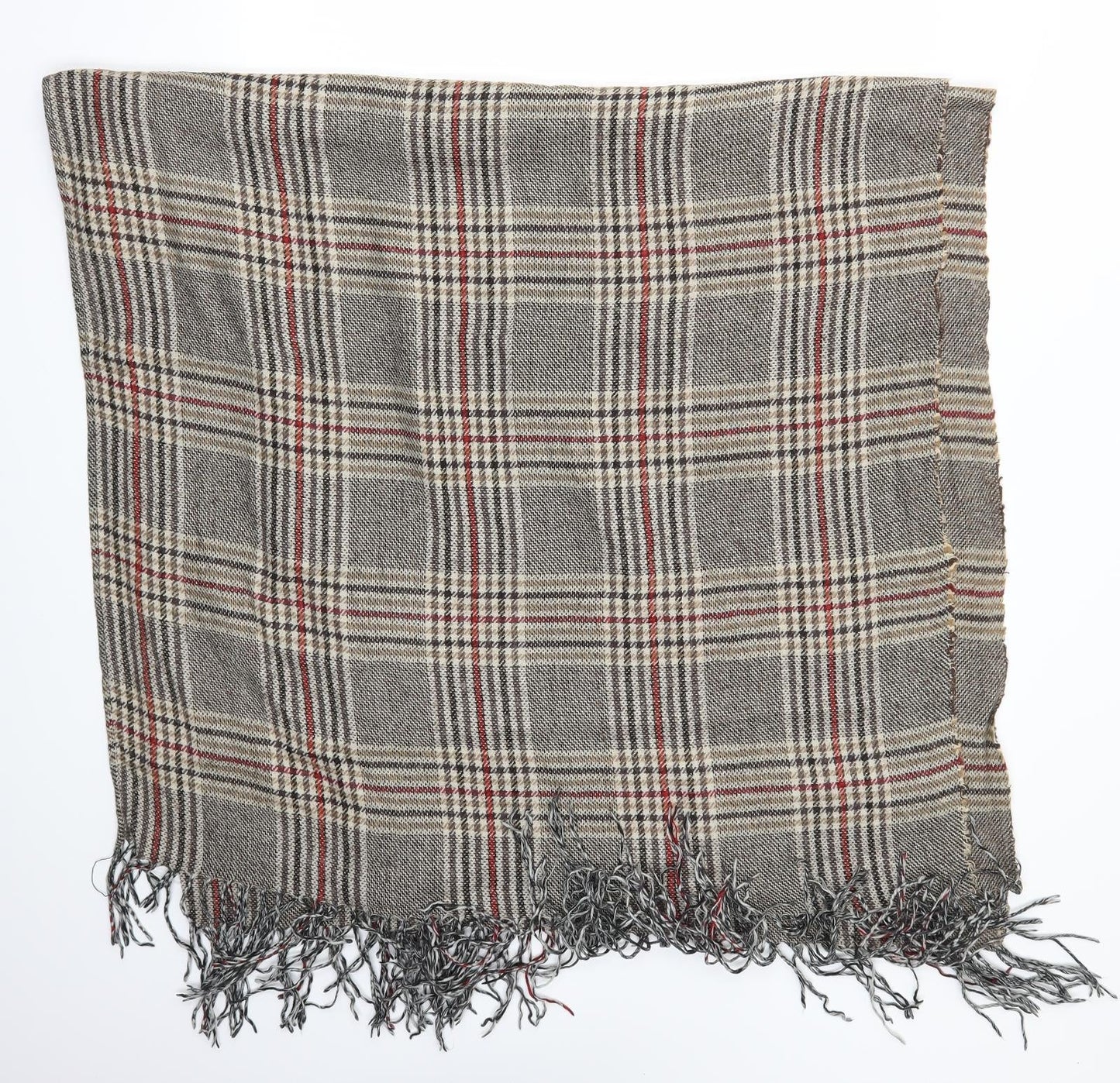 Preworn Womens Brown Check Scarf