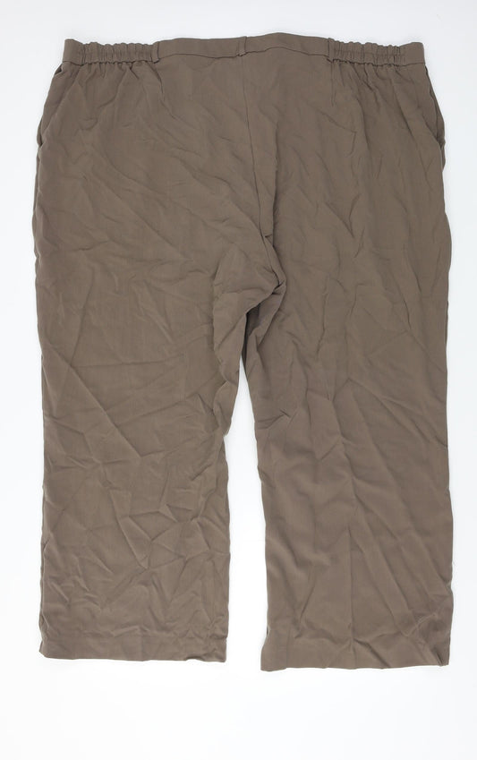 Essential Collection Womens Black Trousers Size 46 in L25 in