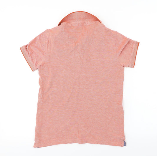 Preworn Boys Orange Basic Polo Size 11-12 Years