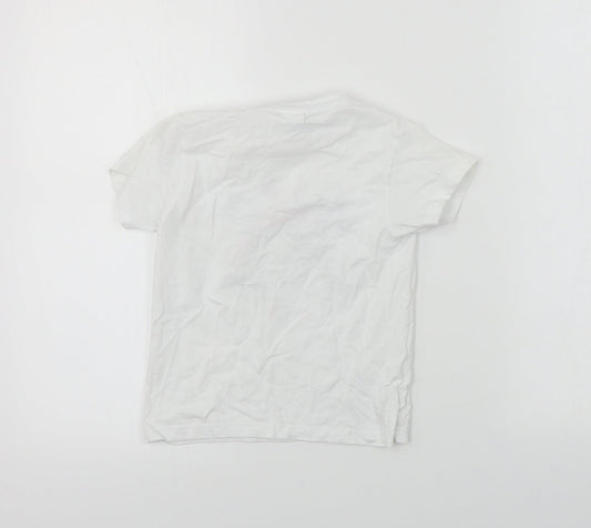 Planet 2000 Boys White Basic T-Shirt Size 6 Years