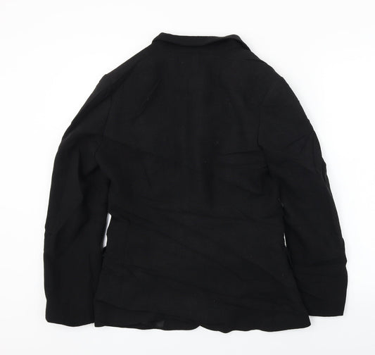 Preworn Womens Black Jacket Blazer Size 10