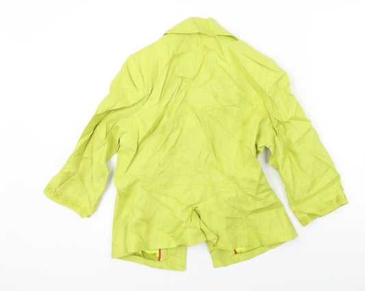 Per Una Womens Green Jacket Blazer Size 12