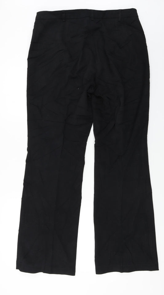 anna Montana Womens Black Trousers Size 34 in L29 in