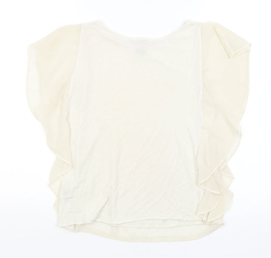 FOREVER 21 Womens Ivory Basic Blouse Size S