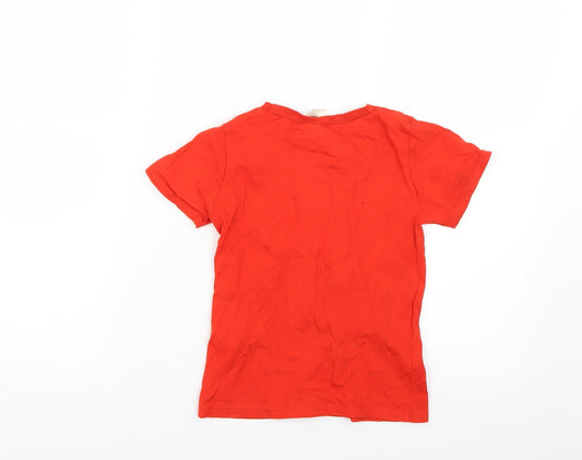 DECATHLON Boys Orange Basic T-Shirt Size 5 Years