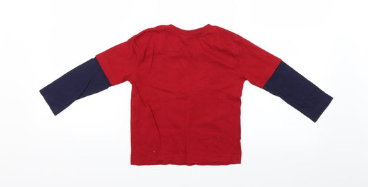 duck & dodge Boys Red Basic Casual Size 4 Years