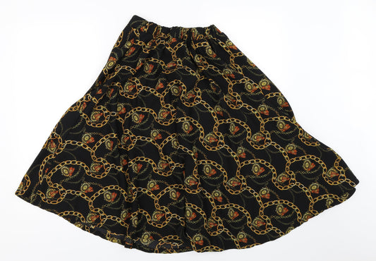 New Look Womens Black Flare Skirt Size 10