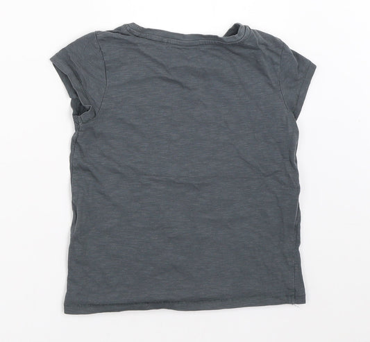 NEXT Girls Grey Basic T-Shirt Size 5 Years