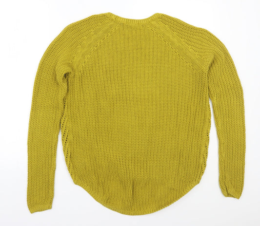 H&M Womens Yellow Pullover Jumper Size M