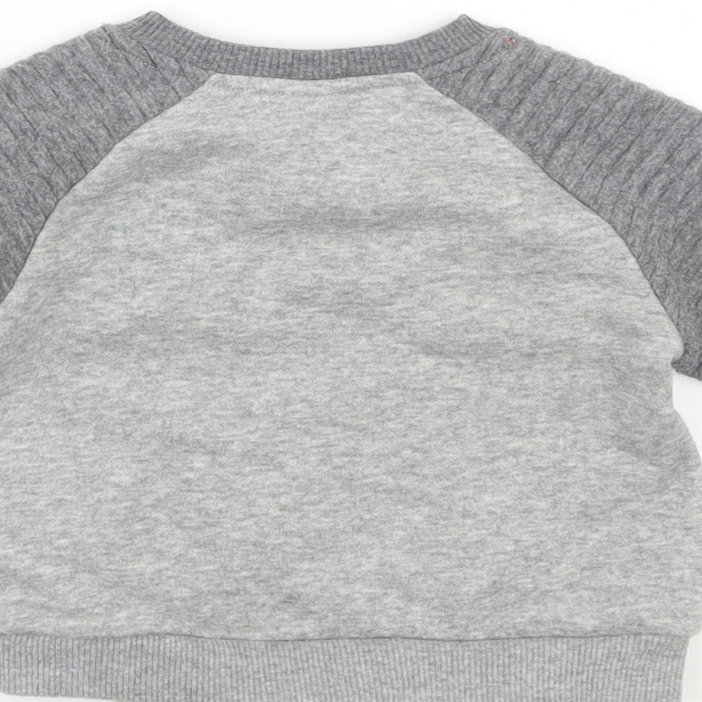 Disney Girls Grey Pullover Jumper Size 6-9 Months