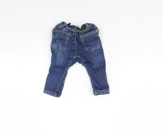 Zara Baby Blue Denim Capri Trousers Size 3-6 Months