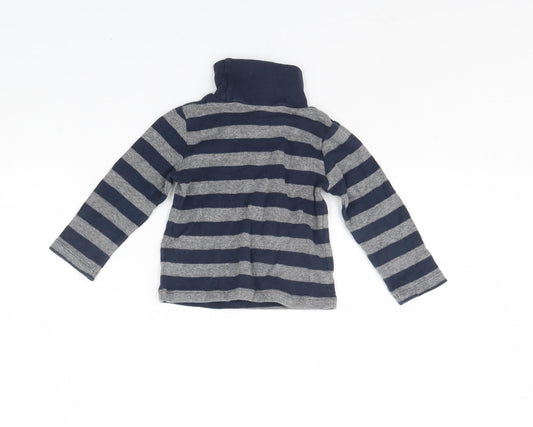 Mini Rebel Baby Blue Striped Pullover Jumper Size 9-12 Months