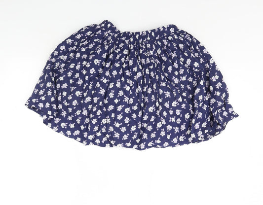George Girls Blue Floral Flare Skirt Size 12 Years
