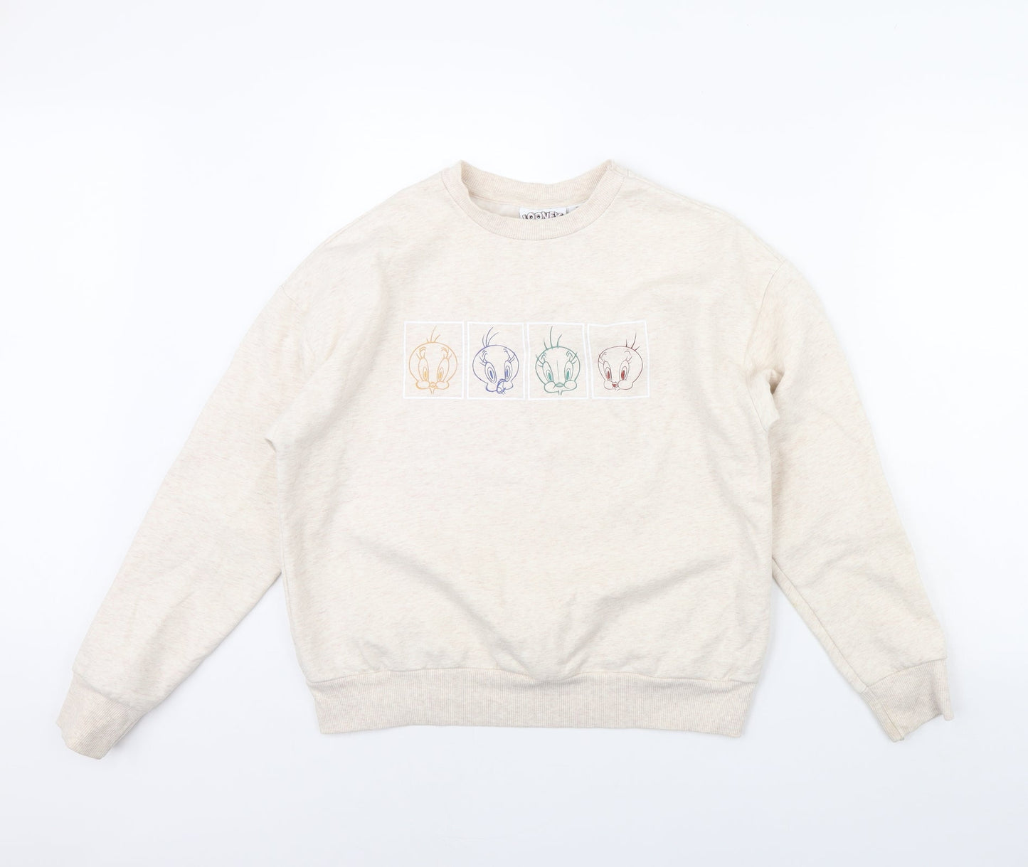 Looney Toons Womens Beige Pullover Jumper Size XS - Looney Tunes