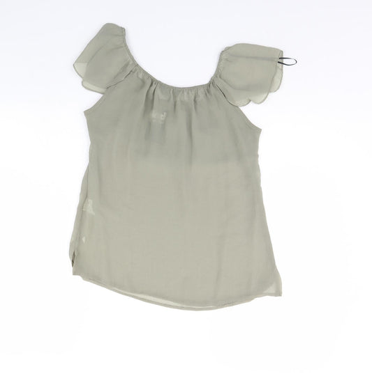 K&D Womens Green Basic Blouse Size 10