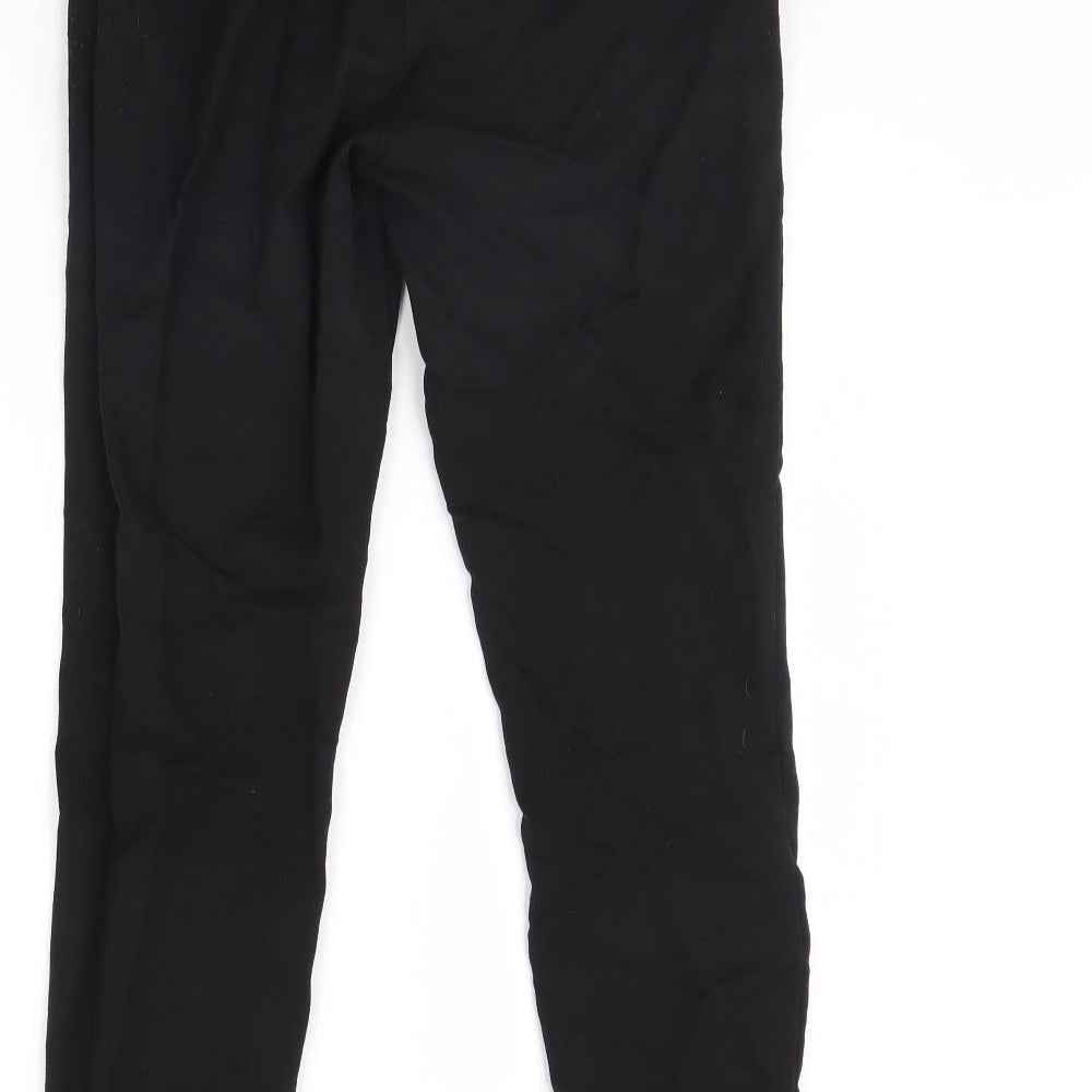 Brand and care label for ASOS women’s black dress pants trousers, size UK 8, 29-inch leg